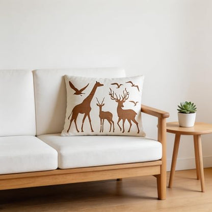 TIAMECH A4 Reusable Giraffe Deer Stencil for Painting - style: Giraffe Deer
