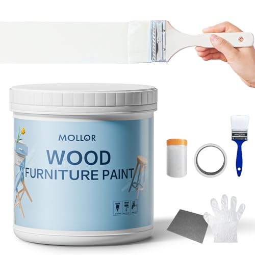 White Paint for Wood - 16 Oz Wood Furniture Paint - color: White