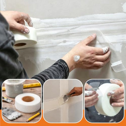 Drywall Joint Tape, 2" x 148 FT Self-Adhesive Fiberglass Drywall Mesh Tape