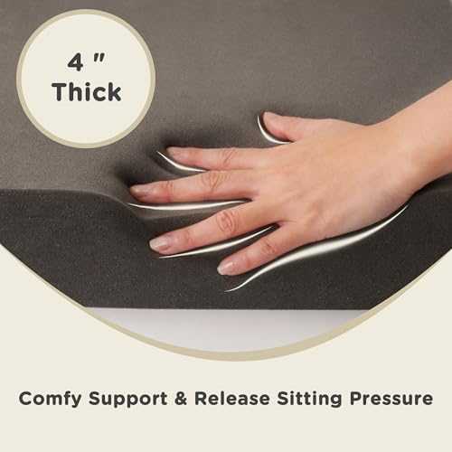 AddGrace High Density Upholstery Foam 4"x20"x20" Seat Replacement Padding
