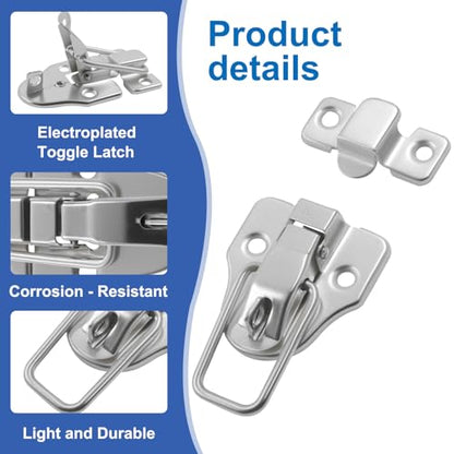 2-Pack Metal Toggle Latch, Silver - color: Silver