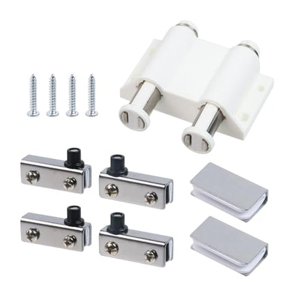 Antrader Glass Door Pivot Hinge with Magnetic Catch and Clamp