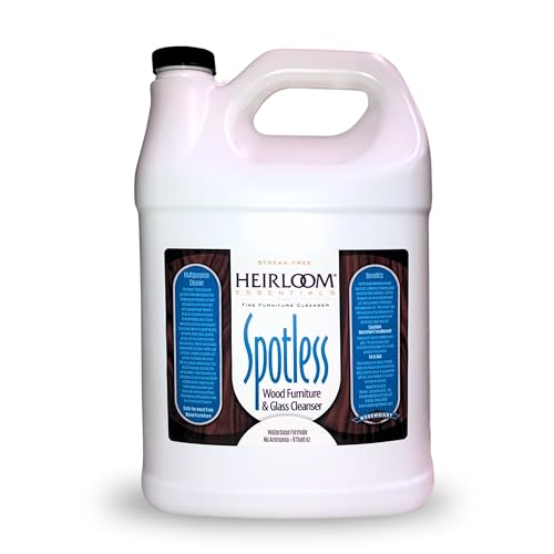 Heirloom Essentials Spotless Multisurface Cleaner Spray - Wood Cleaner Spray - Wood Furniture Cleaner & Glass Cleaner - Natural Window Cleaning Spray - Natural Wood Cleaner & Other Surfaces (128 oz) - size: 128 Fl Oz (Pack of 1)