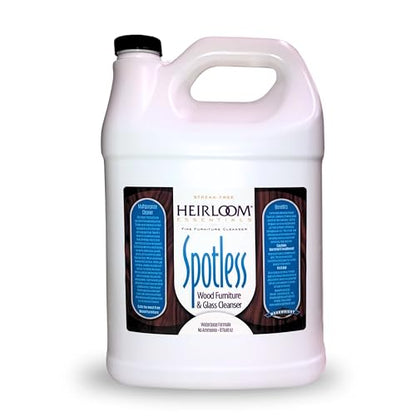 Heirloom Essentials Spotless Multisurface Cleaner Spray - Wood Cleaner Spray - Wood Furniture Cleaner & Glass Cleaner - Natural Window Cleaning Spray - Natural Wood Cleaner & Other Surfaces (128 oz) - size: 128 Fl Oz (Pack of 1)