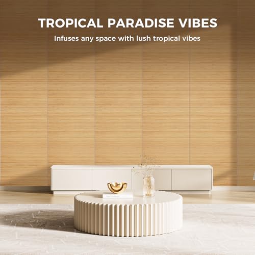 OUZUGIE 1 Pack 96x24 Inch Natural Bamboo Wall Panel - color: Twinned Carbides, size: 24" x 96"