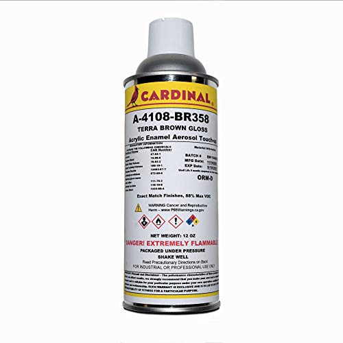 Powder Coat Touch-up Spray Paint | A-4108-BR358 Terra Brown Gloss - color: BR358 Terra Brown Gloss