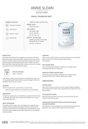 Annie Sloan Satin Paint (Chicago Grey, 25 Fl Oz/750 mL). Soft sheen for interior wood and metal. Self-leveling, all-in-one paint with no wax or lacquer required. - color: Chicago Grey