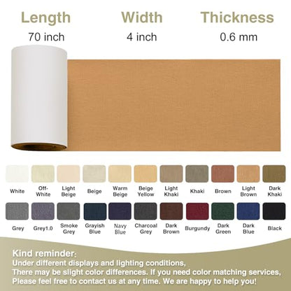 Gheeidau Canvas Repair Tape 4×70 Inch Waterproof Self-Adhesive Fabric Repair Patch for Repairing Boat Covers,Tents,Patio Umbrellas,Car Seats,Luggage,Sofas.(Light Brown) - color: Light Brown, size: 4"×70"