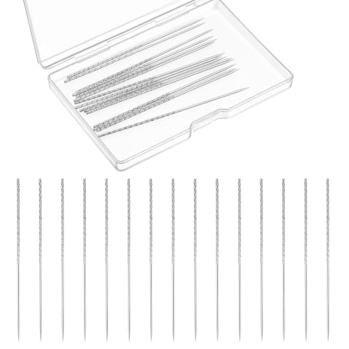 15 PCS Large Snag Repair Needle, Snag Nab It Tool Needlepoint with Storage Box, 7.6cm/3in Knitting Sweater & Knitwear Repair Kit for Knitted Woven Cloth Sewing Stitching Needle Garments Drapes