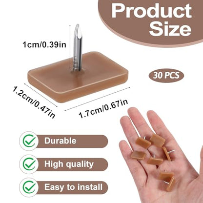 30 Pcs Tack-in Drawer Glides Drawer Slides 17×12mm Tack Glide for Repairing Dressers,Making The Drawers Slide Smoothly and Evenly