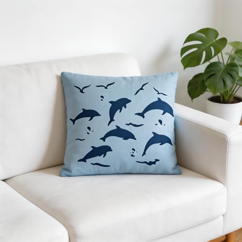 TIAMECH A4 Reusable Dolphin Roaming Stencil for Painting - style: Dolphin Roaming