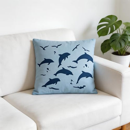 TIAMECH A4 Reusable Dolphin Roaming Stencil for Painting - style: Dolphin Roaming