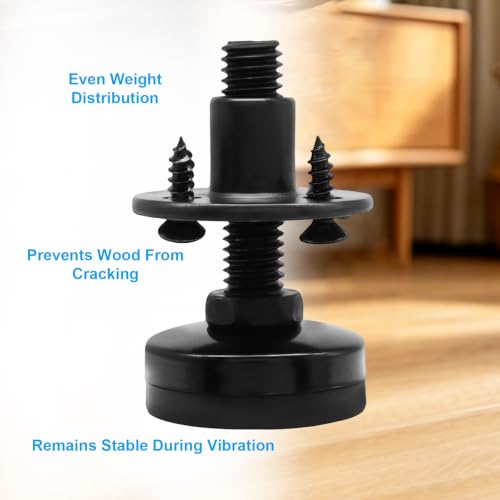 LALOFE Furniture Leveling Feet, 3/8"-16 Thread, 2.2 Inch, 4 Pack - size: SHORT, 4 Pack