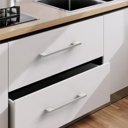 9BUILD 10 Pack Brushed Satin Nickel Cabinet Pulls 3.75 Inch Satin Nickel Kitchen Cabinet Handles, Cabinet Hardware for Cupboard Drawer Pulls - color: Brushed Satin Nickel, size: 3.75"/96MM Hole Center, style: 10 Pack