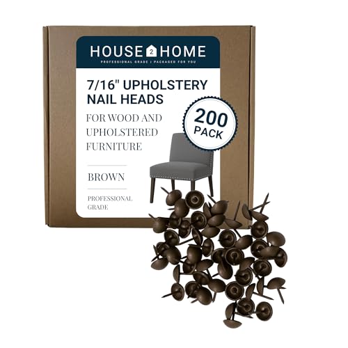 House2Home Upholstery Tacks Decorative Nailhead Trim, Brown 200ct 7/16" - color: Natural, size: 200 Pack
