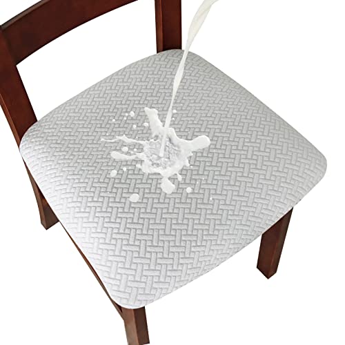Genina Waterproof Seat Covers for Dining Room Chair Cover Set of 4 - color: White, size: 15-19in Waterproof