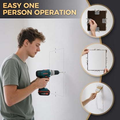 32 Pack Drywall Repair Clips,Easy Install Drywall Clip, Drywalls Patch Clip - color: Silver-32