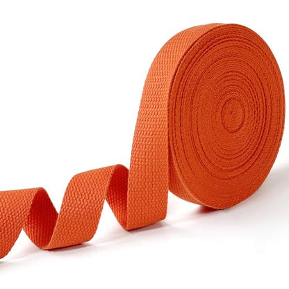 Orange Cotton Webbing 1in x 10Yards - color: Orange