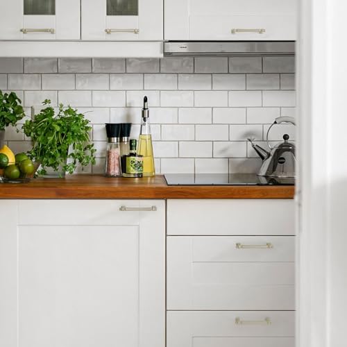 3 Inch Brushed Nickel Cabinet Pulls 10 Pack French Style P2501 - color: Brushed Nickel, size: 3 Inch Hole Centers