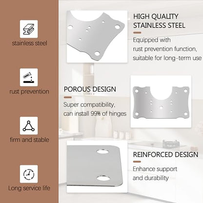 Metal Hinges Repair Fixing Plates with Screw for Kitchen Cupboard Door