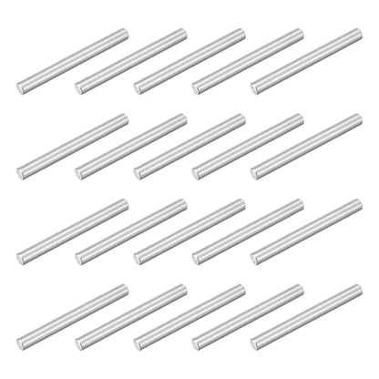 uxcell 20Pcs M4x40mm 304 Stainless Steel Dowel Pin, Shelf Support Peg Pins - size: M4x40mm