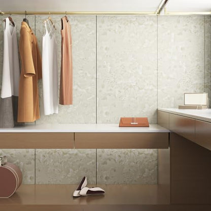 30"×118" Silk Embossed Wallpaper Peel and Stick Floral Wall Paper Stick and Peel for Bedroom Waterproof Embossed Wallpaper for Bathroom Beige Flower Textured Contact Paper for Cabinet Drawer - size: 30" x 118"