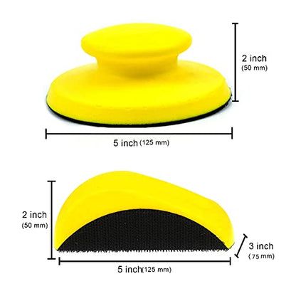 VIBRATITE 5 Inch Round & Mouse Sanding Block, Hook & Loop Hand Sander, 2PCS - size: 5" Round + Mouse