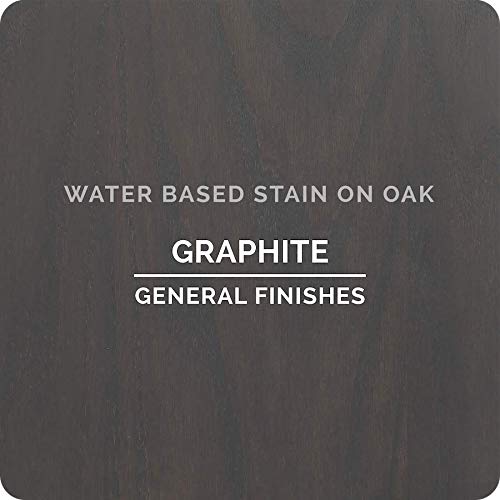 General Finishes Water Based Wood Stain, 1 Quart, Graphite - color: Graphite, size: 1 Quart