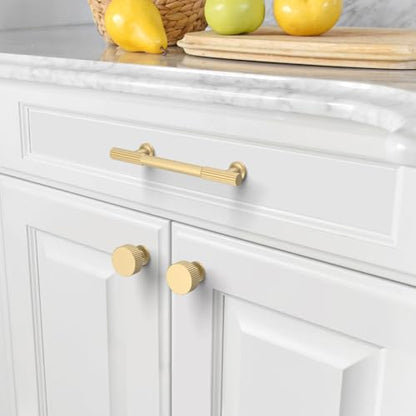 Asidrama 10 Pack 3 inch Brushed Gold Kitchen Cabinet Handles - color: Brushed Gold, size: 3" Hole Center