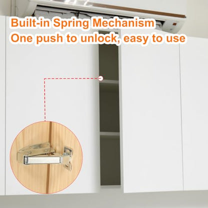 PATIKIL Automatic Spring Latch 4 Pcs with Screws for Cabinet/Drawer