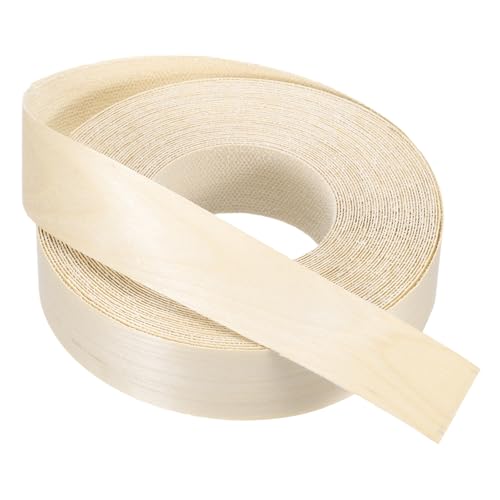 PATIKIL Birch Edge Banding, 1 1/2 inch x 49.2 ft Wood Veneer Tape Pre-glued Flexible Plywood Edge Banding with Hot Melt Adhesive for Furniture Restoration - color: Birch, size: 1-1/2 Inch x 49 ft