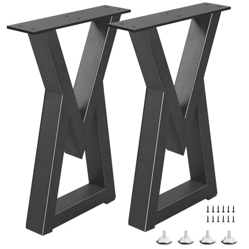 24 Inch Metal Coffee Table Legs, Modern End & Side Table Legs, Heavy Duty Iron Dining Desk Feets Industrial DIY Furniture (H24” x W15.4”, 2PCS) - size: 24 '' V Shape