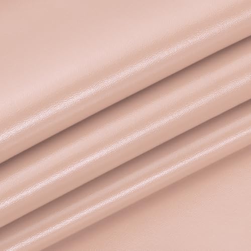 PATIKIL 29x17x0.03 Inch PU Fine Linen Book Cloth, Soft Colored PU Fine Linen Sheets for Book Binding, Repairing, Crafting, Sewing, Dark Pink - color: Flesh Pink