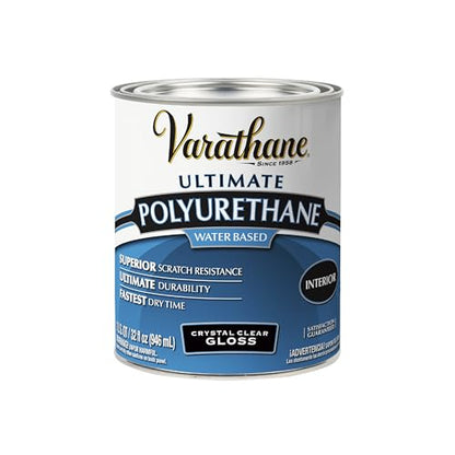 Varathane Water-Based Ultimate Gloss Polyurethane - color: Gloss, size: Quart (Pack of 1)