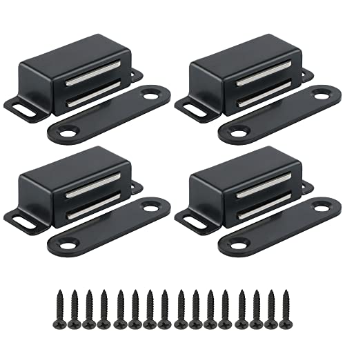 Alise Magnetic Cabinet Latch Cabinet Door Catch Clasps Black,4Pcs - color: Black, size: 1-Small Size