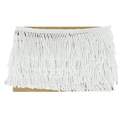 5 Yard Curtain Bullion Fringe Trim-Rayon Tassel Embellishments - color: wihte