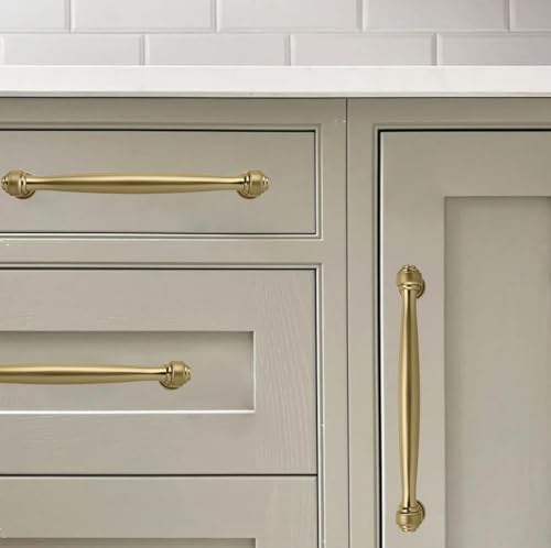 khtumeware 20 Pack 3 Inch(76mm) Brushed Brass Cabinet Pulls Satin Brass Kitchen Cabinet Handles Kitchen Cabinet Hardware for Cupboard Drawer Handles Dresser Pulls - color: Brushed Brass, size: 3 Inch(76mm) Hole Center