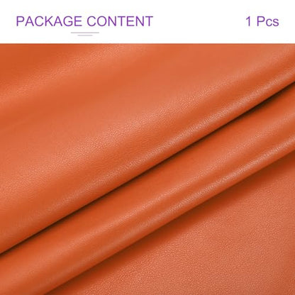 DMiotech 1 Pack 14 Inch x 53 Inch Faux Leather Sheet Furniture Cover Napa Skin Orange PU Leather Roll for Handmade DIY Craft Projects - color: Orange