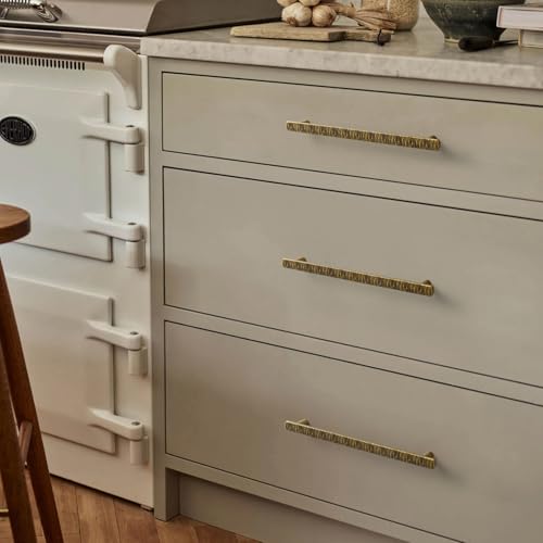 Goo-Ki 7-1/2 Inch（192mm） Hole Centers Luxurious & Sturdy Zinc Alloy Cabinet Handls,Antique Brass Cabinet Pulls for Kitchen,Drawer,Cupboard & Wardrobe,6 Pack - color: Antique Brass, size: 7.6 inch (192 mm) Hole Centers, style: Pulls With No Backplate