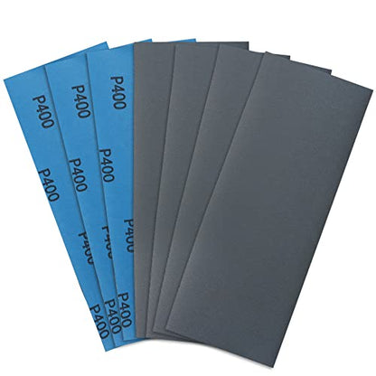LotFancy 400 Grit Sandpaper, 45PCS, 9 x 3.6 Dry Wet Sand Paper, Silicon Carbide Sanding Sheet for Metal Automotive Wood Furniture Sanding, Polishing, Finishing - size: 400Grit