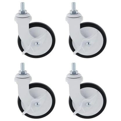 Semetall 3-inch Swivel Casters with PP Silent Wheels,4 Pack - style: A-300