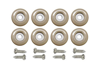 Shepherd SlideGlide 7/8" Round Adhesive Furniture Sliders for Carpet, Heavy-Duty Protective Furniture Moving Pads with Self-Adhesive or Screw-On Application, Set of 8, Beige - size: 0.875 inch