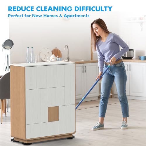 16-Pack Furniture Sliders for Hardwood Floors & Carpet, Save 80% Effort Safely and Easily, The Glide Tool Set for Heavy Furniture and Appliances, Reusable Moving Pads (8 Plastic & 8 Felt, 3.5" Slider) - size: 8 Plastic & 8 Felt 3.5" Sliders
