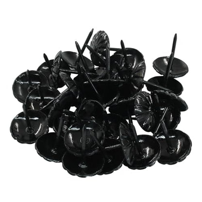 100 Pcs Upholstery Tacks, 3/4 Inch, Black, 18 x 23mm