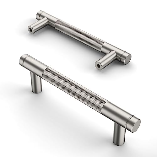 Asidrama 10 Pack 2.5 Inch(64mm) Brushed Nickel Cabinet Pulls Heavy-Duty Solid Kitchen Cabinet Handles Satin Nickel Drawer Hardware for Bathrooms Cupboard - color: Brushed Satin Nickel, size: 2.5" Hole Center, style: 10 Pack