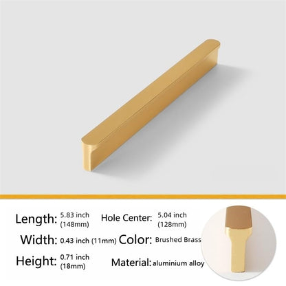 5 Pack Gold Cabinet Pulls - Brushed Brass Kitchen Hardware Handles for Dresser Drawers, T-bar Cabinet Hardware (5.82 inch,Brushed Gold) - color: Brushed Gold, size: 5.82 inch