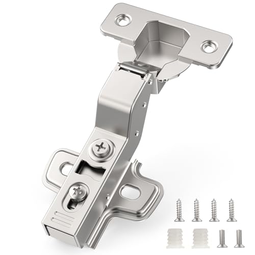 Chibery 30 Pack Inset Cabinet Hinges, Soft Close, Frameless, 105° - size: Inset
