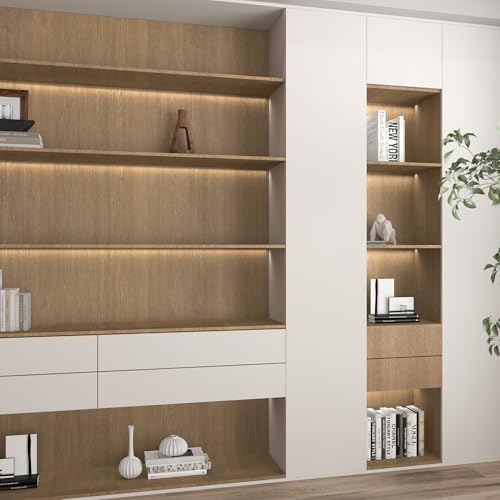 JSEVEM 16"×118" Wood Contact Paper Brown Peel and Stick Wallpaper Waterproof Removable Self-Adhesive Vinyl Wrap for Countertops Cabinet Kitchen Bedroom Air Guide Design - color: Brown, size: 16" x 118"