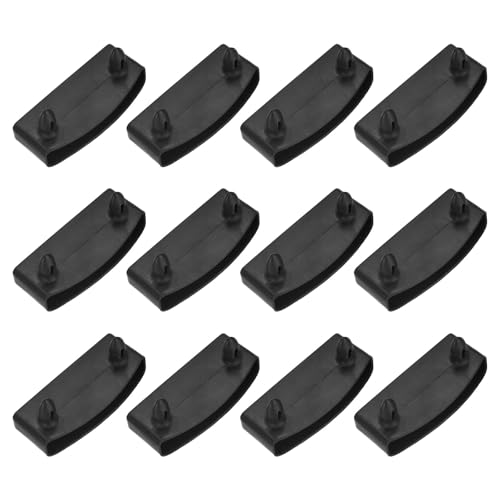uxcell 12 Pcs 64mm x 11mm Plastic Bed Slat End Caps, Bed Slat Cover Black - color: Black, size: 64mm x 11mm