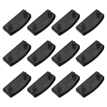 uxcell 12 Pcs 64mm x 11mm Plastic Bed Slat End Caps, Bed Slat Cover Black - color: Black, size: 64mm x 11mm